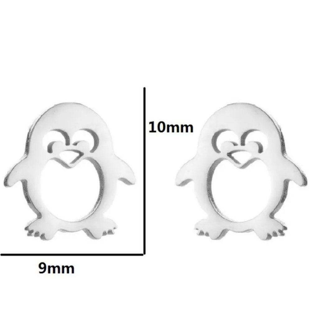 Penguin Studs - SILVER (16)